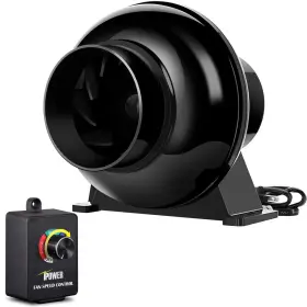 Ipower 840166226841 4 Inch 195 Cfm Inline Duct Ventilation Fan Air Circulation Vent Blower