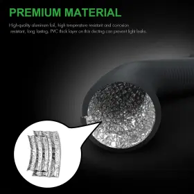 Ipower 840166229606 4 Layer Flexible Aluminum Ducting Protection Dryer Vent Hose 3 Inch 8 Ft #2