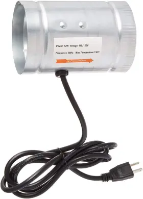 Ipower 840166230640 6 Inch 240 Cfm Booster Fan Inline Vent Blower 8 Feet Ducting With 2 Clamps