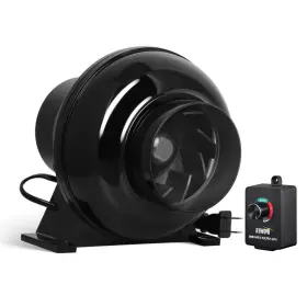 Ipower 840166241868 4 Inch Inline Duct Ventilation Fan With 350w Variable Speed Controller