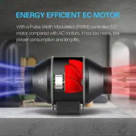 Ipower 840166244197 4 Inch Inline Duct Fan With Bluetooth And Wifi App Temperature Humidity Control