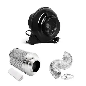 Ipower 840166252079 4 Inch Inline Fan Circulation Vent Blower Air Carbon Filter 8 Feet Ducting