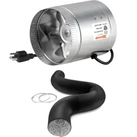 Ipower 840166285053 6ftft Inline Booster Duct Fan 240cfm Ducting 25 Feet For Exhaust Ventilation