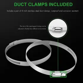 Ipower 840166286746 4 Inch 25 Feet Flexible Air Aluminum Foil Ducting Dryer Vent Hose With 2 #3