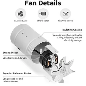 Ipower 840166288313 Inline Booster Duct Fan 4 Inch Hvac Exhaust Ventilation Blower With Low Noise #3