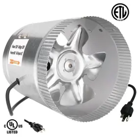 Glfanxbooster8 Ipower 8 Inch Inline Duct Fan 420 Cfm Hvac Exhaust Intake Low Noise For