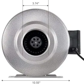 Glfanxinl4filt4md8ctr Ipower 4 Inch 190 Cfm Inline Fan Carbon Filter 8 Feet Ducting Combo #2