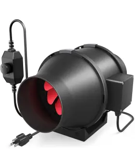 Glfanxinlineexpadj4 Ipower 4 Inch 200 Cfm Exhaust Inline Duct Fan - Black