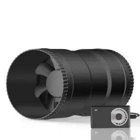 Kiwdzfu 726084413276 6 Inch Inline Booster Duct Fan With Speed Controller-345 Cfm Airflow 19-watts Ul