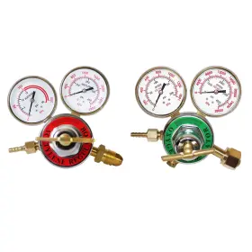 Fh-010-bacetylene Kllsmdesign 2 Piece Dual Welding Gas Gauges Oxygen Valve Acetylene