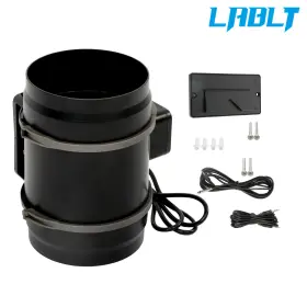 Om384885oc Lablt 8 Inch Inline Duct Fan Hvac Exhaust Blower Kit Ec Variable Speed Control Black
