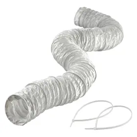 Lambro 039899013037 4 Inch X 8 Ft. Flexible White Vinyl Duct With Clamps