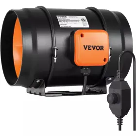 Lukvuzo 313046370397 8 Inch Inline Duct Fan 750 Cfm With Variable Speed Controller Quiet Ac-motor Ven