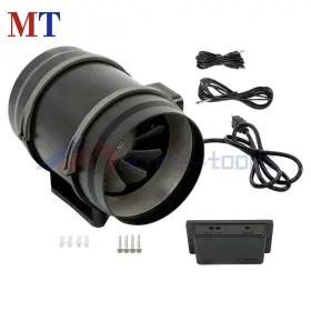 Mt5858805 Machine-tools 8 Inch Inline Duct Fan 807cfm Plastic Abs Ec Motor Temperature And Humidity Controller