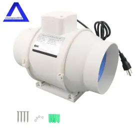 Amz1839626 Marddpair 6 Inch 400 Cfm Inline Ventilation Exhaust Blower Fans For Kitchen Hydroponics