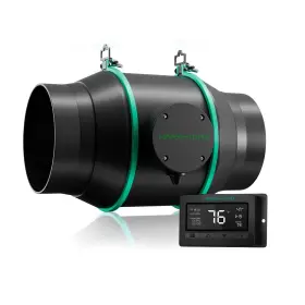 6inlinefancp Mars Hydro 6 Inch Inline Duct Fan With Temp Controller Exhaust For Grow Tents Hydr