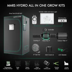 Ts1000 Mars Hydro 973280370207 3x3 Grow Tent Kit Complete 150w Dimmable Full Specturm 2.3x2.3x5.2ft G #2