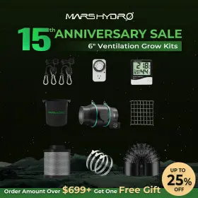 Mars Hydro 973280377732 6ftft Ifresh Smart Inlinefan Ventilation Kit Carbon Filter For Grow