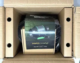 Df100-a Mars Hydro 4 Inch Inline Duct Fan With Temp Controller Nob #2