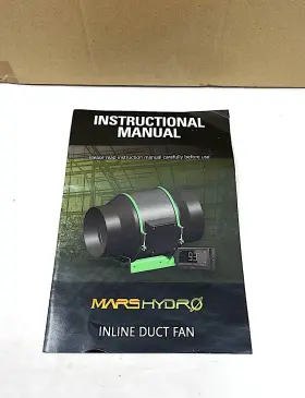 Df100-a Mars Hydro 4 Inch Inline Duct Fan With Temp Controller Nob