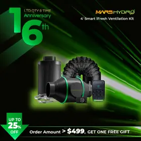Mh-ifresh4 Mars Hydro Smart Ifresh 4 Inch Inline Fan Carbon Filter Ventilation Kit For Grow Tent