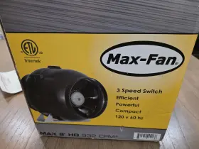 8maxfanho932cfm Max-fan Amazing Condition 932 Cfm Can 8-inch 8 Inch Ho 120v