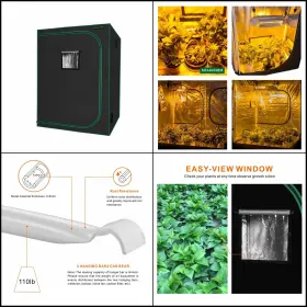 2000d Melonfarm 704755152600 Grow Tent Mylar Reflective X80 Hydroponic 60 Indoor 600d Vivosun 5x5 X60