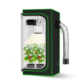 Mlfngt224 Melonfarm 2x2 Grow Tent 24x24x48 High Reflective 600d Diamond Mylar Canvas