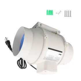 1625716 Menbager 6inch 400cfm Inline Duct Fan Ventilation Exhaust For Kitchen Hydroponics