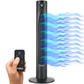 F02285 Mighty Power Tower Fan 38 Inch Ultra-quiet Oscillating Bladeless With Re