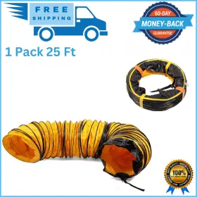 Mounto 313054388384 25ft Pvc Flexible Duct Hosing For Exhaust Fan 20inch