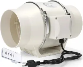 Idf-6y Nalle Inline Duct Fan 6 Inch With Variable Speed Controller 75w 390 Cfm