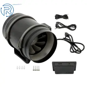 898065 Netuera 8 Inch Inline Duct Fan Hvac Exhaust Blower Kit Ec Variable Speed Control