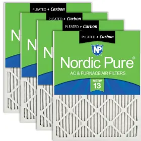 18x20x1m13 Nordic Pure C-4 18x20x1 Actual Size 17 1/2 X 19 3/4 Pleated Air Filters