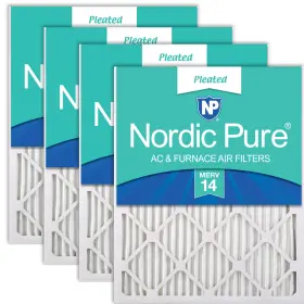 20x24x1m14-4 Nordic Pure 20x24x1 Actual Size 19 1/2 X 23 7/16 3/4 Pleated Merv 14 Air