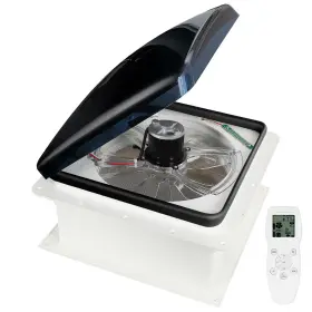 B0fmxz6scd Outprize Rv Roof Vent Fan 14 Inch With Remote Smoke/co Alarm Rain Sensor 10-speed