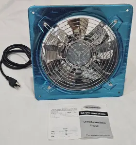 Fd-250-2 Oxouxiang Stainless Steel Potable Powerful Wall Mount Exhaust Fan Switch 12 Inch