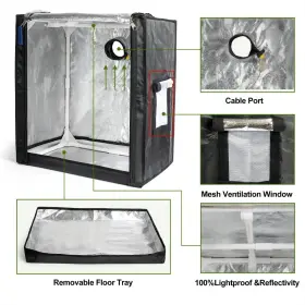 Potlab 060948549981 Small Grow Tent 18.9x13.8x21.7 For Aerogarden Hydroponics Indoor Herb Garden #2