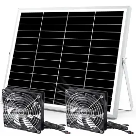 Pqins 69eaaa6d7ff18be2d289a35a 5 Inch Solar Powered Fan Exhaust Intake Kit Ipx7 Waterproof Dual Fans