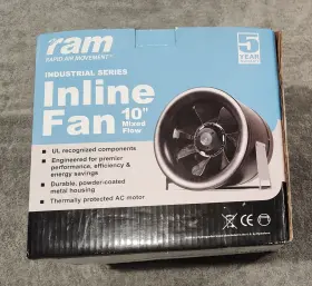 Ram10 Ram Rapid Air Movement New 10 Inch Inline Fan 1000cfm Mixed Flow Industrial Series Blower Ram10 Ram Rapid Air Movement New 10 Inch Inline Fan 1000cfm Mixed Flow Industrial Series Blower