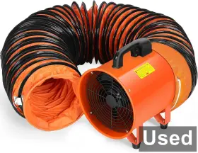 Rg-bfn01 Rengue - 12 Inch Utility Blower/exhaust With 32.8ft Hose Fan Orange/black
