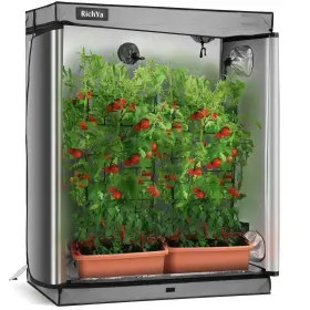Richya 791466269895 4x2 Grow Tent Highest Density Diamond Reflective Mylar Oxford Fabric With Dou