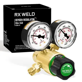 Rx45o-pc Rx Weld Oxygen Regulator Welding Gas Gauges Cga 540 Inlet Oxy For V-style