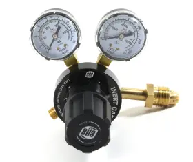 S A 685867899372 - Nitrogen Argon Helium Inert Gas Regulator 9/16 Inch 1/4 Black
