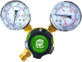 Cga-540 S A 703856606340 - Oxygen Regulator Welding Gas Gauges Rear Connector Bronze