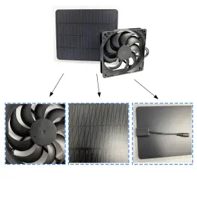 S-snail-oo 188752025411 Solar Panel Powered Fan Mini Ventilator 10w/5w Exhaust For Greenhouse Mot #3