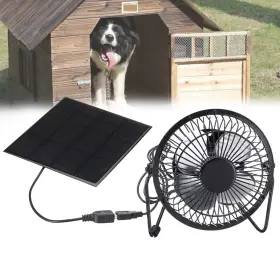 S-snail-oo 188752025756 Solar Panel Powered Fan Mini Ventilator 10w/5w Exhaust For Greenhouse Mot