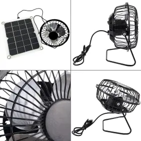 S-snail-oo 188752025763 Solar Panel Powered Fan Mini Ventilator 10w/5w Exhaust For Greenhouse Mot #3
