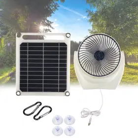 S-snail-oo 921570986041 Solar Panel Powered Fan Mini Ventilator 10w/5w Exhaust For Greenhouse Mot