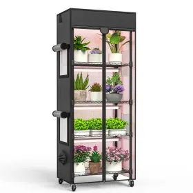 Sagrynfp 612715035866 Indoor Greenhouse With Grow Light 5 Tier 23.2 Inch L 13.3 W 61.3 H Gree